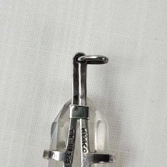 Gorgeous Large Crystal Quartz Pendant W/Sterling Silver 925 Crystal Holder - Picture 4 of 8